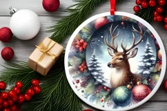 Colorful Reindeer Christmas Image PNG Product Image 1