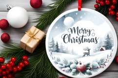 Merry Christmas Round Sublimation PNG Product Image 2
