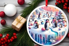 Pastel Winter Penguins Image PNG Product Image 2
