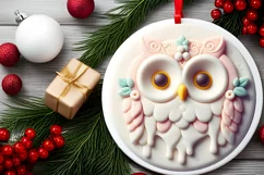 Round Christmas Ornament Sublimation|Clipart Product Image 2