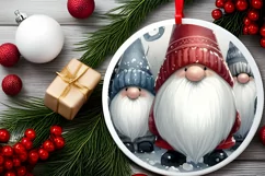Watercolor Winter Gnomes Image PNG Product Image 1