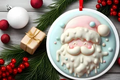 Pastel Polar Bear Christmas PNG Product Image 1