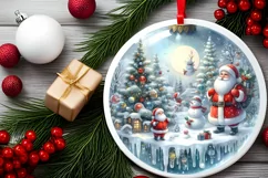 Christmas Winter Scene Santa PNG Product Image 2