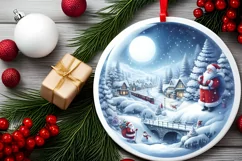Christmas Winter Scene Santa PNG Product Image 1