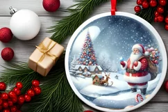 Christmas Winter Scene Santa PNG Product Image 2