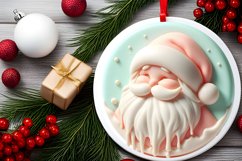 Santa with Depth Round Sublimation PNG Product Image 2