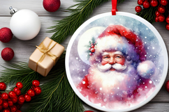 Round Christmass Ornament Sublimation|Clipart Product Image 2
