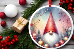 Round Christmass Ornament Sublimation|Clipart Product Image 2