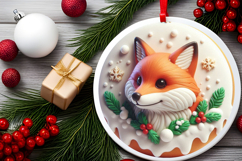 Round Christmass Ornament Sublimation|Clipart Product Image 2