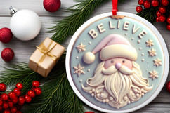Round Christmass Ornament Sublimation|Clipart Product Image 2
