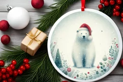Round Christmas Ornament Sublimation|Clipart Product Image 2