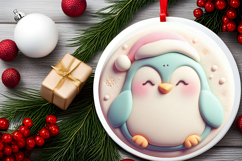 Round Christmass Ornament Sublimation|Clipart Product Image 2