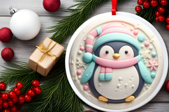 Round Christmass Ornament Sublimation|Clipart Product Image 2