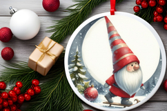 Round Christmass Ornament Sublimation|Clipart Product Image 2