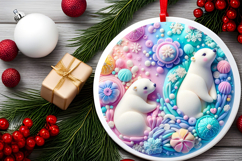 Round Christmass Ornament Sublimation|Clipart Product Image 2