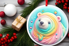 Round Christmass Ornament Sublimation|Clipart Product Image 2