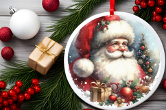 Round Christmass Ornament Sublimation|Clipart Product Image 2