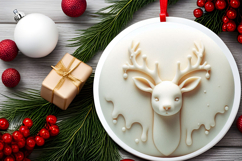 Round Christmass Ornament Sublimation|Clipart Product Image 2