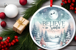Round Christmass Ornament Sublimation|Clipart Product Image 2