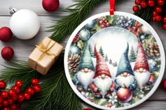Round Christmass Ornament Sublimation|Clipart Product Image 2
