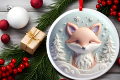 Round Christmass Ornament Sublimation|Clipart Product Image 2