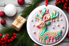 Round Christmass Ornament Sublimation|Clipart Product Image 2