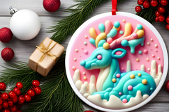 Round Christmass Ornament Sublimation|Clipart Product Image 2