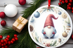 Round Christmass Ornament Sublimation|Clipart Product Image 2