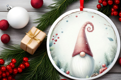Round Christmass Ornament Sublimation|Clipart Product Image 2