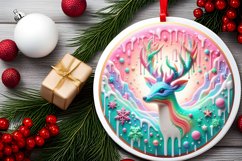 Round Christmass Ornament Sublimation|Clipart Product Image 2