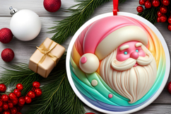 Round Christmass Ornament Sublimation|Clipart Product Image 2
