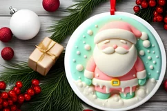 Round Christmas Ornament Sublimation|Clipart Product Image 2