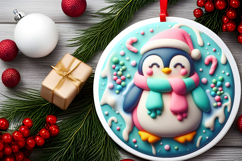 Round Christmass Ornament Sublimation|Clipart Product Image 2
