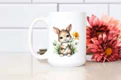 Easter Bunny Daffodil Flower, Clipart |T-shirt, Mug PNG Product Image 3