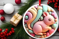 Christmas Round Ornament Sublimation Product Image 1