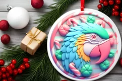 Christmas Round Ornament Sublimation Product Image 1
