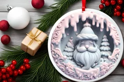 Christmas Round Ornament Sublimation Product Image 1