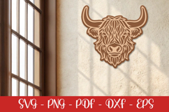 Cow Wall Art Design| Laser cut, Cricut, Silhouette Product Image 1