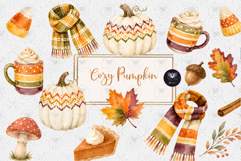 Cozy Fall Pumpkin Spice Clipart Product Image 1