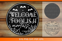 Halloween Round Door Hanger Sign SVG Laser Cut Files Bundle Product Image 14