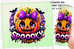 Cute and Spooky Halloween Tumbler wrap PNG, 20 oz. Product Image 2