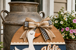 Hello Silly Goose SVG | Goose Door Sign Laser Cut File Product Image 5
