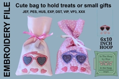 ITH Love Hearts Sunglasses Valentine Treat Bag 6x10 Hoop Product Image 1