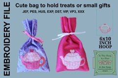 ITH Cupcake Teapot Valentine Treat Bag 6x10 Hoop Product Image 1
