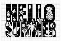 Hello Summer SVG PNG DXF | Vacation Svg | Beach Svg Cut File Product Image 1