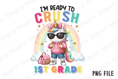 1ST Back to School Unicorn Sublimation Product Image 1