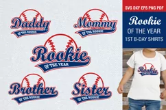 Rookie of the Year, First Birthday Family Shirts SVG PNG Product Image 1