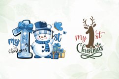 1st Christmas Sublimation Clipart Product Image 2