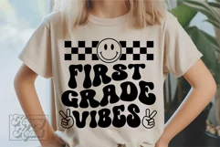 1st Grade Vibes SVG - Retro Back To School PNG - First Grade Product Image 4