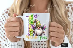 1st Mardi Gras Gnome PNG, Mardi Gras PNG Product Image 2